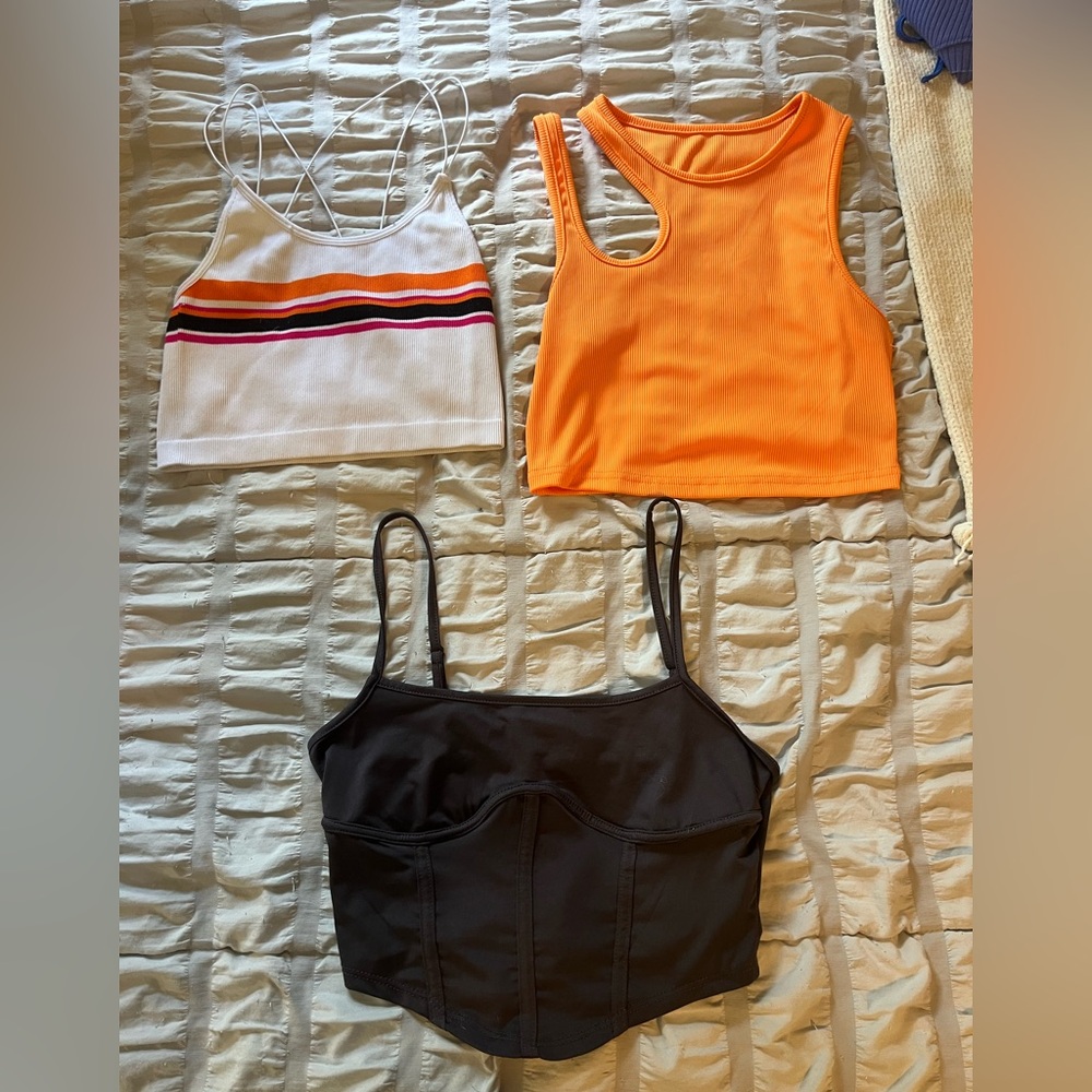 Lot of three tank tops all size small